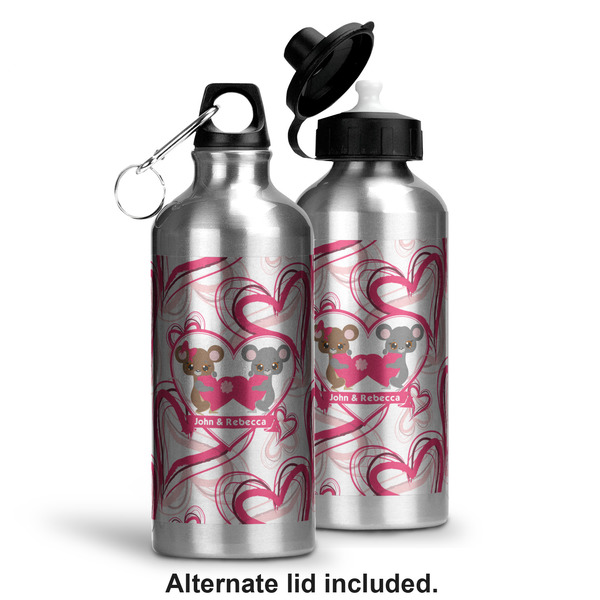 Valentine's Day Aluminum Water Bottle - Alternate lid options