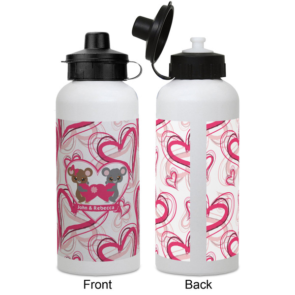 Valentine's Day Aluminum Water Bottle - White APPROVAL