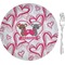 Valentine's Day Glass Appetizer / Dessert Plate 8" (Personalized)