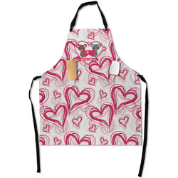 Valentine's Day Apron With Pockets w/ Couple's Names