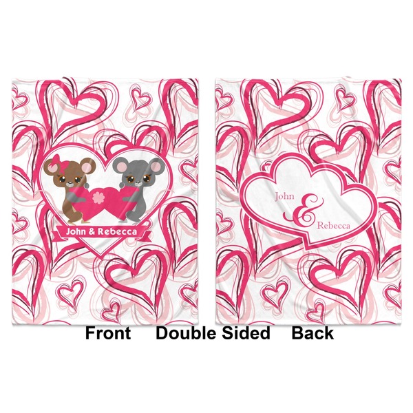 Valentine's Day Baby Blanket (Double Sided - Printed Front and Back)