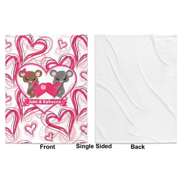 Valentine's Day Baby Blanket (Single Sided - Printed Front, White Back)