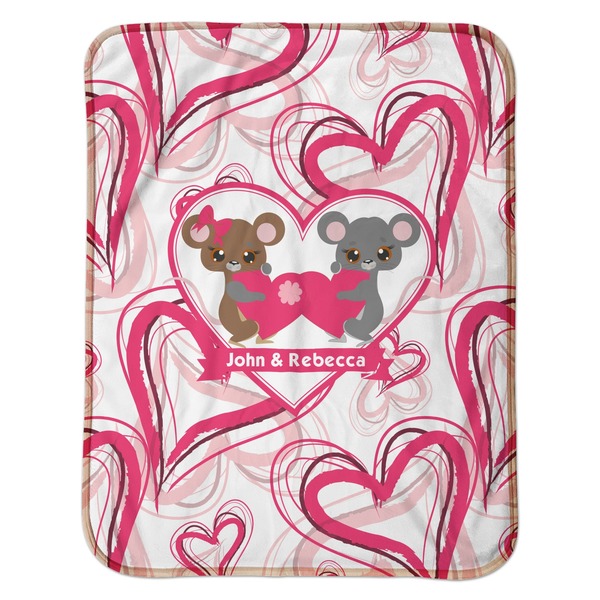 Valentine's Day Baby Sherpa Blanket - Flat