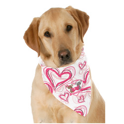 Valentine's Day Dog Bandana Scarf w/ Couple's Names