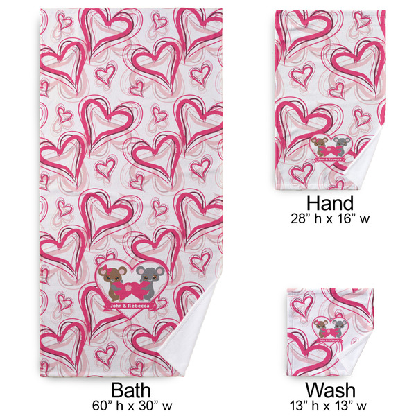 Valentine's Day Bath Towel Sets - 3-piece - Approval