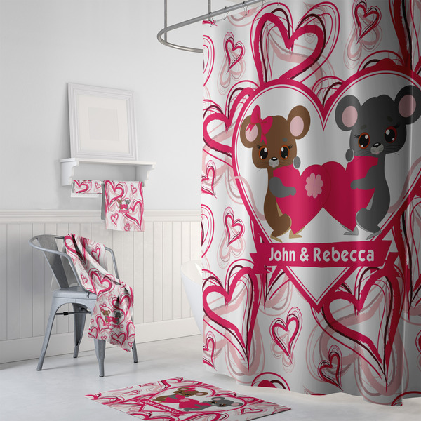 Valentine's Day Bath Towel Sets - 3-piece - In Context
