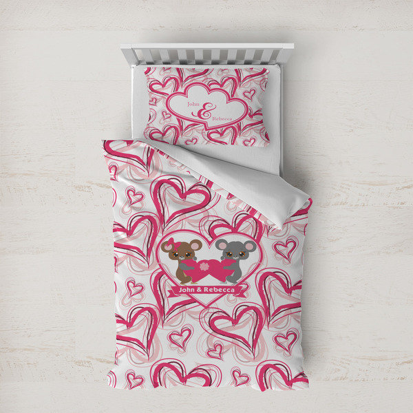Custom Valentine's Day Duvet Cover Set - Twin XL (Personalized)