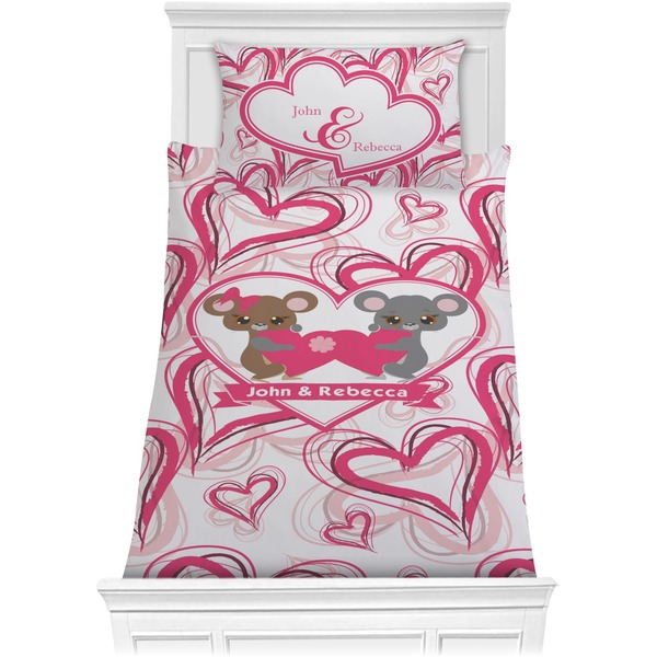 Custom Valentine's Day Comforter Set - Twin (Personalized)