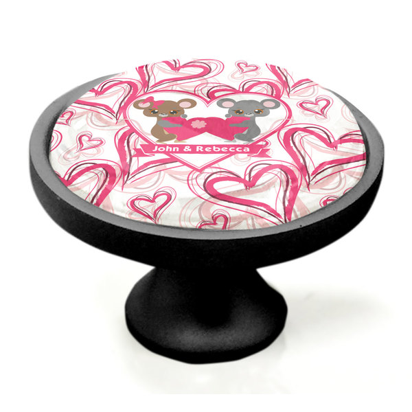 Valentine's Day Black Custom Cabinet Knob (Side)