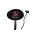 Valentine's Day 7" Oval Plastic Stir Sticks - Black - Single Sided (Personalized)
