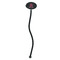 Valentine's Day Black Plastic 7" Stir Stick - Oval - Single Stick