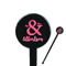 Valentine's Day 7" Round Plastic Stir Sticks - Black - Double Sided (Personalized)