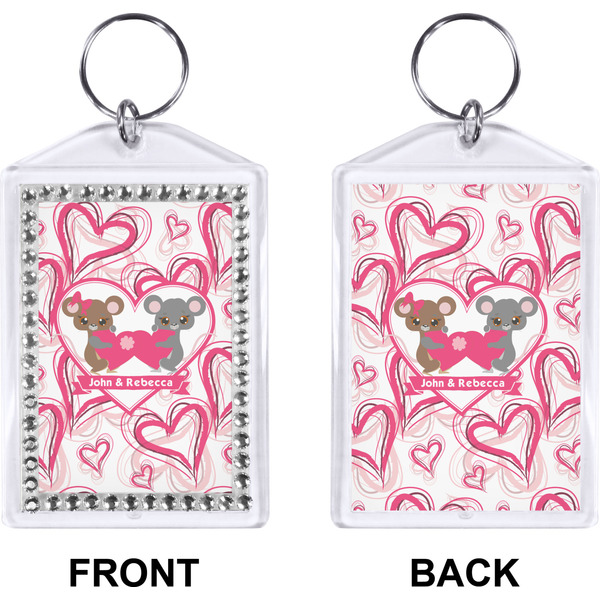 Valentine's Day Bling Keychain (Front + Back)