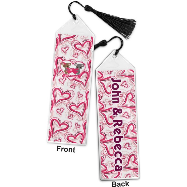 Valentine's Day Bookmark with tassel - Front and Back