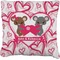 Valentine's Day Burlap Pillow 18"