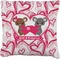 Valentine's Day Faux-Linen Throw Pillow 20" (Personalized)