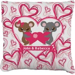 Valentine's Day Faux-Linen Throw Pillow 26" (Personalized)