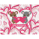 Valentine's Day Woven Fabric Placemat - Twill w/ Couple's Names