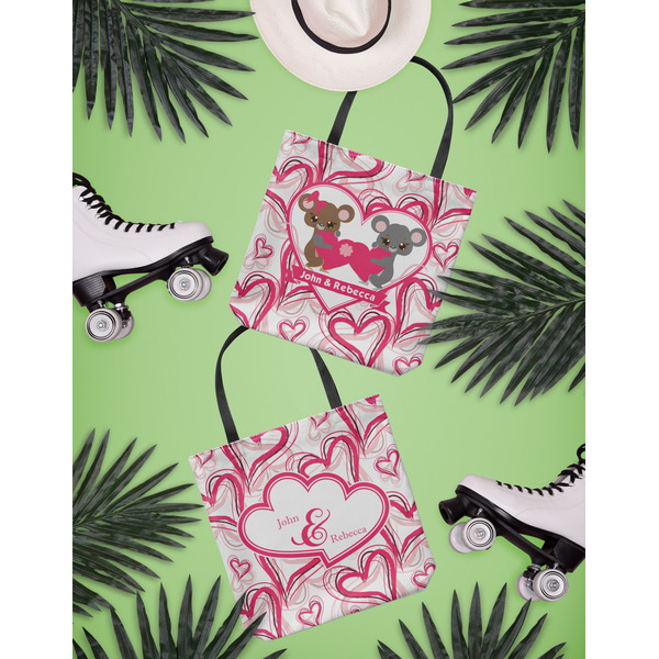 Valentine's Day Canvas Tote Lifestyle Front and Back