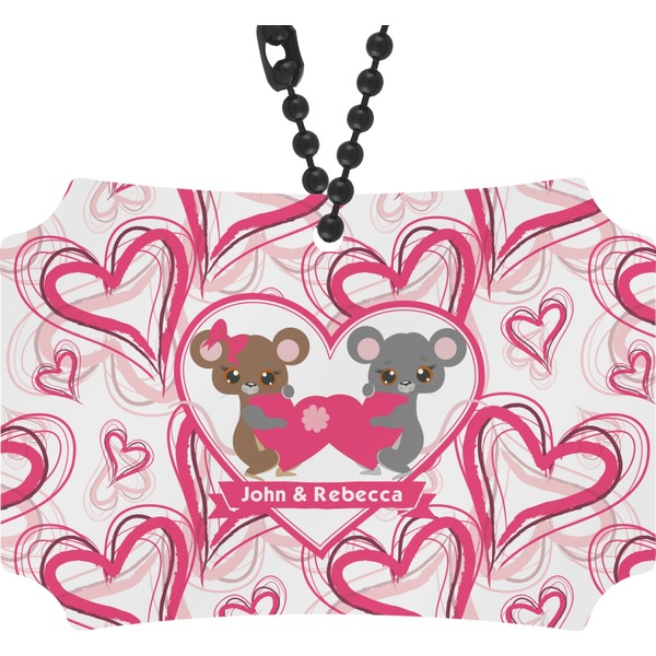Custom Valentine's Day Rear View Mirror Ornament (Personalized)