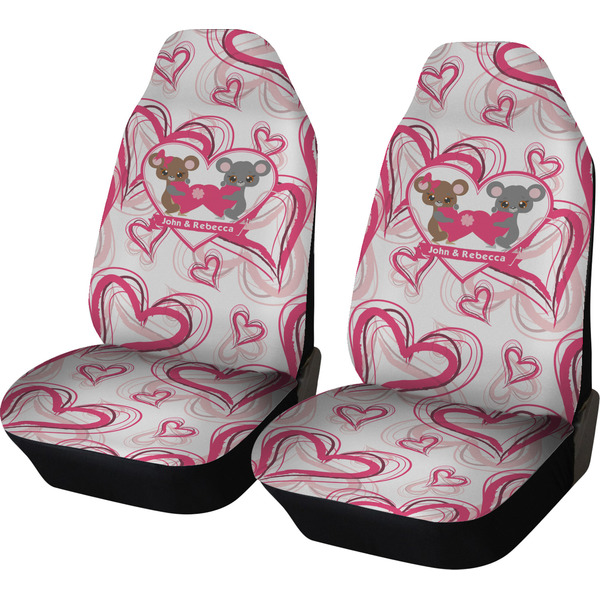 Custom Valentine's Day Car Seat Covers (Set of Two) (Personalized)
