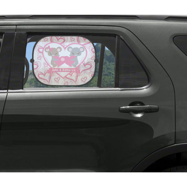 Valentine's Day Car Sun Shade Black - In Car Window