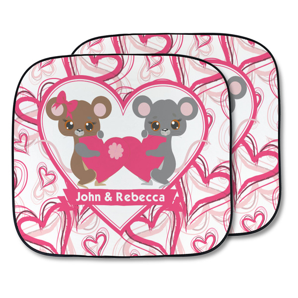 Custom Valentine's Day Car Sun Shade - Two Piece (Personalized)