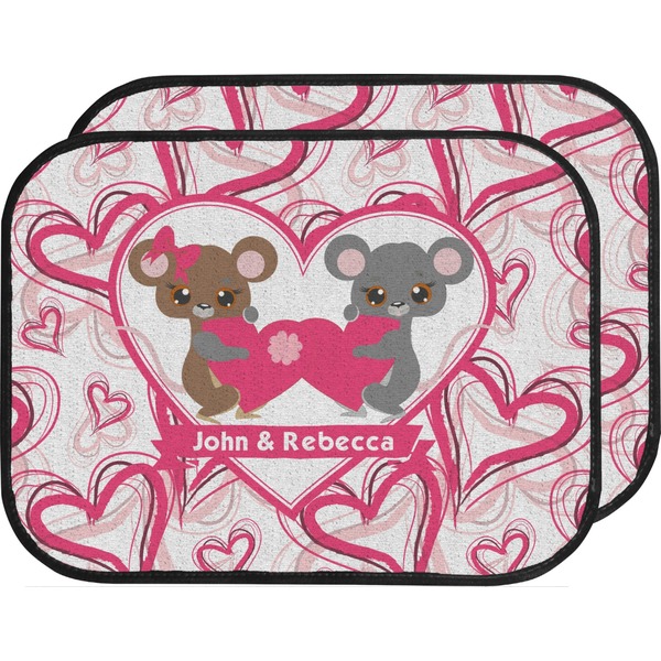 Custom Valentine's Day Car Floor Mats (Back Seat) (Personalized)