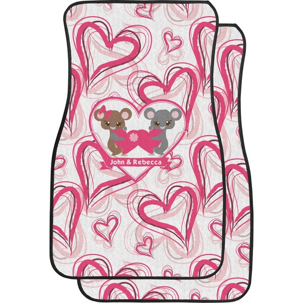 Custom Valentine's Day Car Floor Mats (Front Seat) (Personalized)