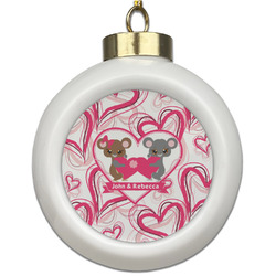 Valentine's Day Ceramic Ball Ornament (Personalized)