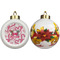 Valentine's Day Ceramic Christmas Ornament - Poinsettias (APPROVAL)