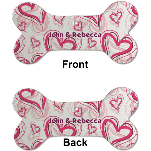 Valentine's Day Ceramic Flat Ornament - Bone Front & Back (APPROVAL)