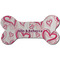 Valentine's Day Ceramic Dog Ornament - Front w/ Couple's Names