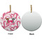 Valentine's Day Ceramic Flat Ornament - Circle Front & Back (APPROVAL)