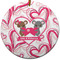 Valentine's Day Ceramic Flat Ornament - Circle (Front)