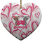 Valentine's Day Ceramic Flat Ornament - Heart (Front)