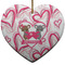 Valentine's Day Heart Ceramic Ornament w/ Couple's Names
