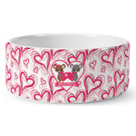 Valentine's Day Ceramic Dog Bowl (Personalized)