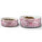 Valentine's Day Ceramic Dog Bowls - Size Comparison