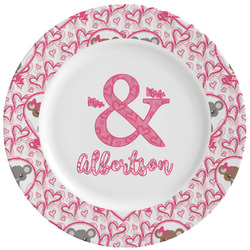 Valentine's Day Ceramic Dinner Plates (Set of 4) (Personalized)
