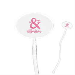 Valentine's Day 7" Oval Plastic Stir Sticks - Clear (Personalized)