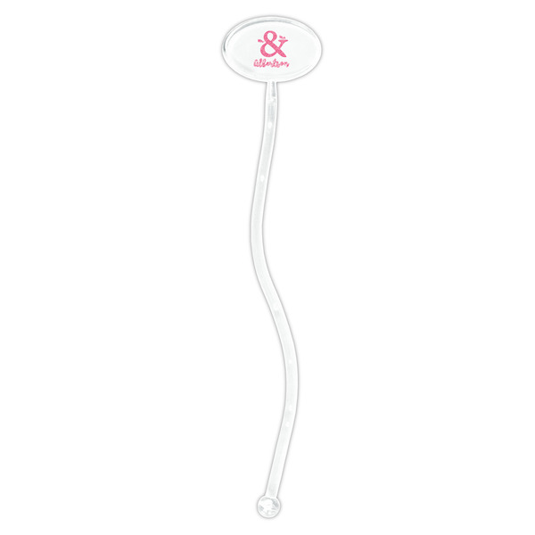 Valentine's Day Clear Plastic 7" Stir Stick - Oval - Single Stick