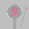 Valentine's Day Clear Plastic 7" Stir Stick - Round - Closeup