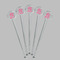 Valentine's Day Clear Plastic 7" Stir Stick - Round - Fan View