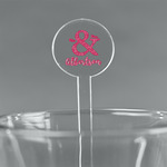 Valentine's Day 5.5" Round Plastic Stir Sticks - Clear (Personalized)