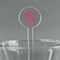 Valentine's Day 5.5" Round Plastic Stir Sticks - Clear (Personalized)