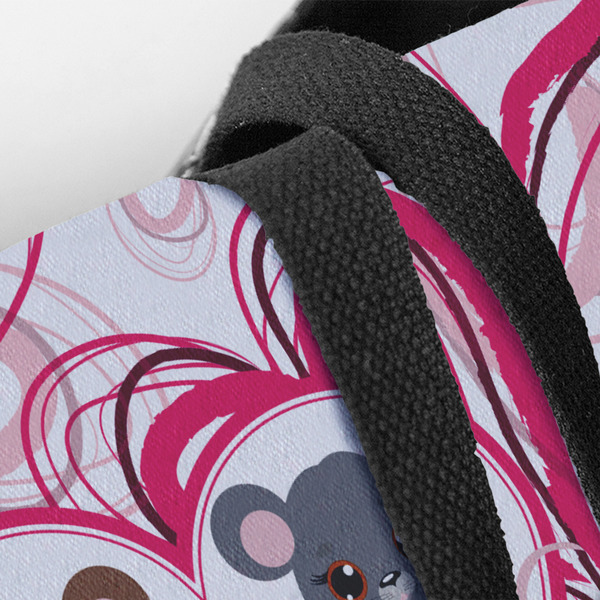 Valentine's Day Closeup of Tote w/Black Handles