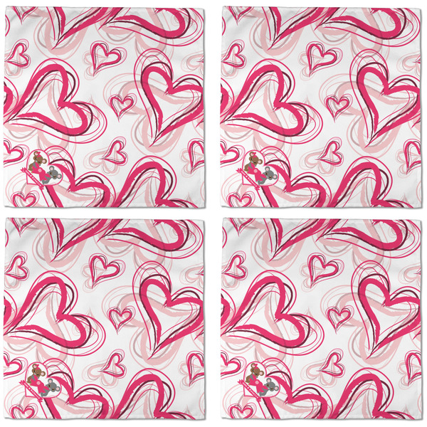 Valentine's Day Cloth Napkins - Personalized Dinner (APPROVAL) Set of 4