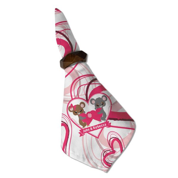 Valentine's Day Cloth Napkins - Personalized Dinner (Folded in Ring) (MAIN)