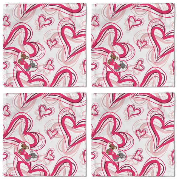 Valentine's Day Cloth Napkins - Personalized Lunch (APPROVAL) Set of 4